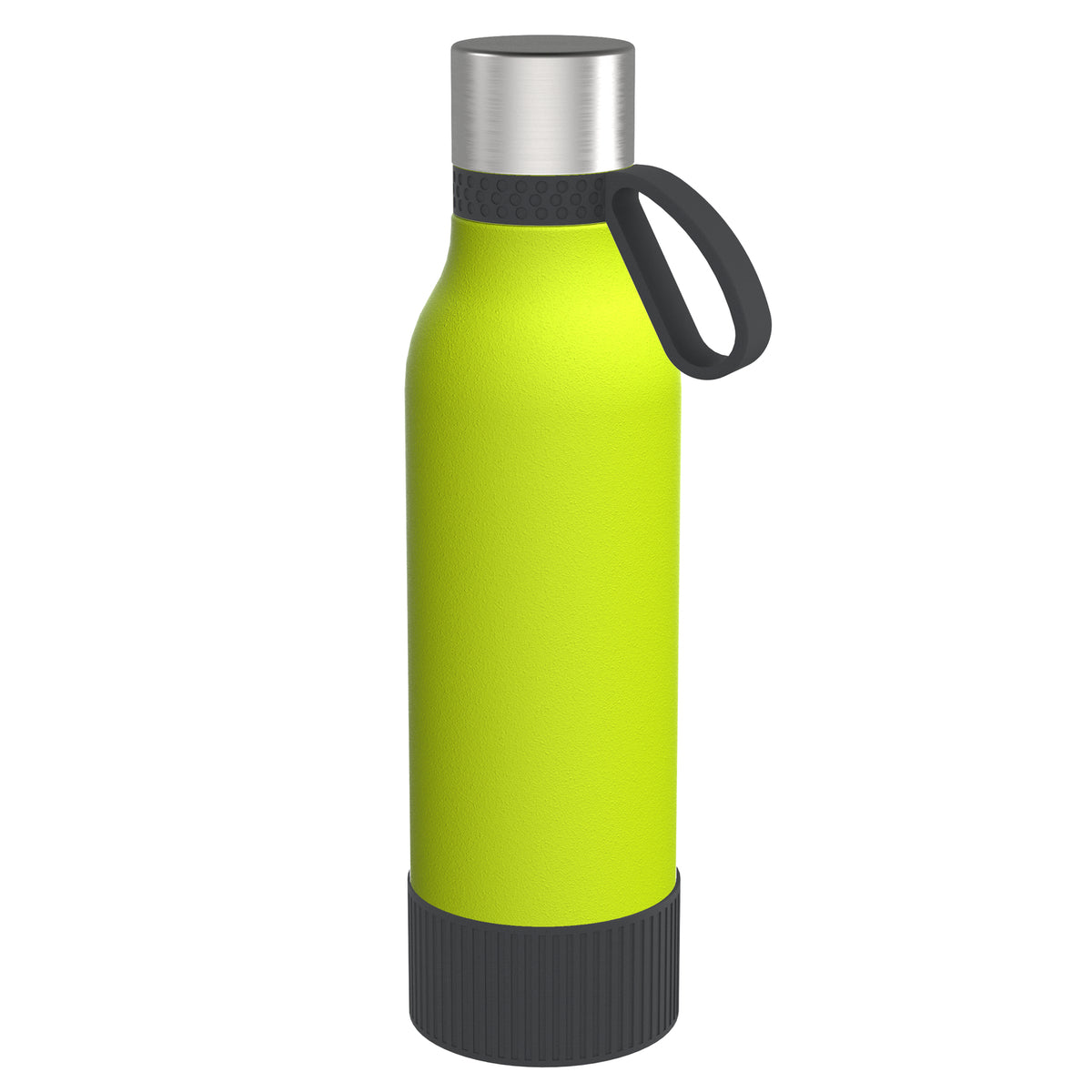Flasche: grün, Ring: dunkelgrau, Hülle: dunkelgrau