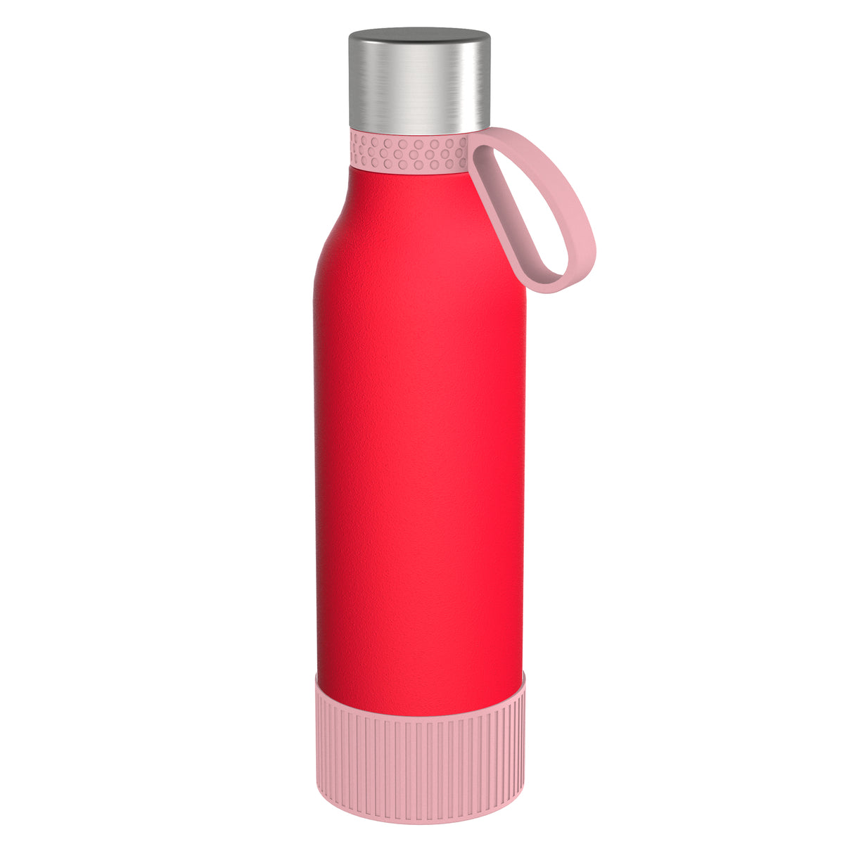 Flasche: rot, Ring: hellmagenta, Hülle: hellmagenta