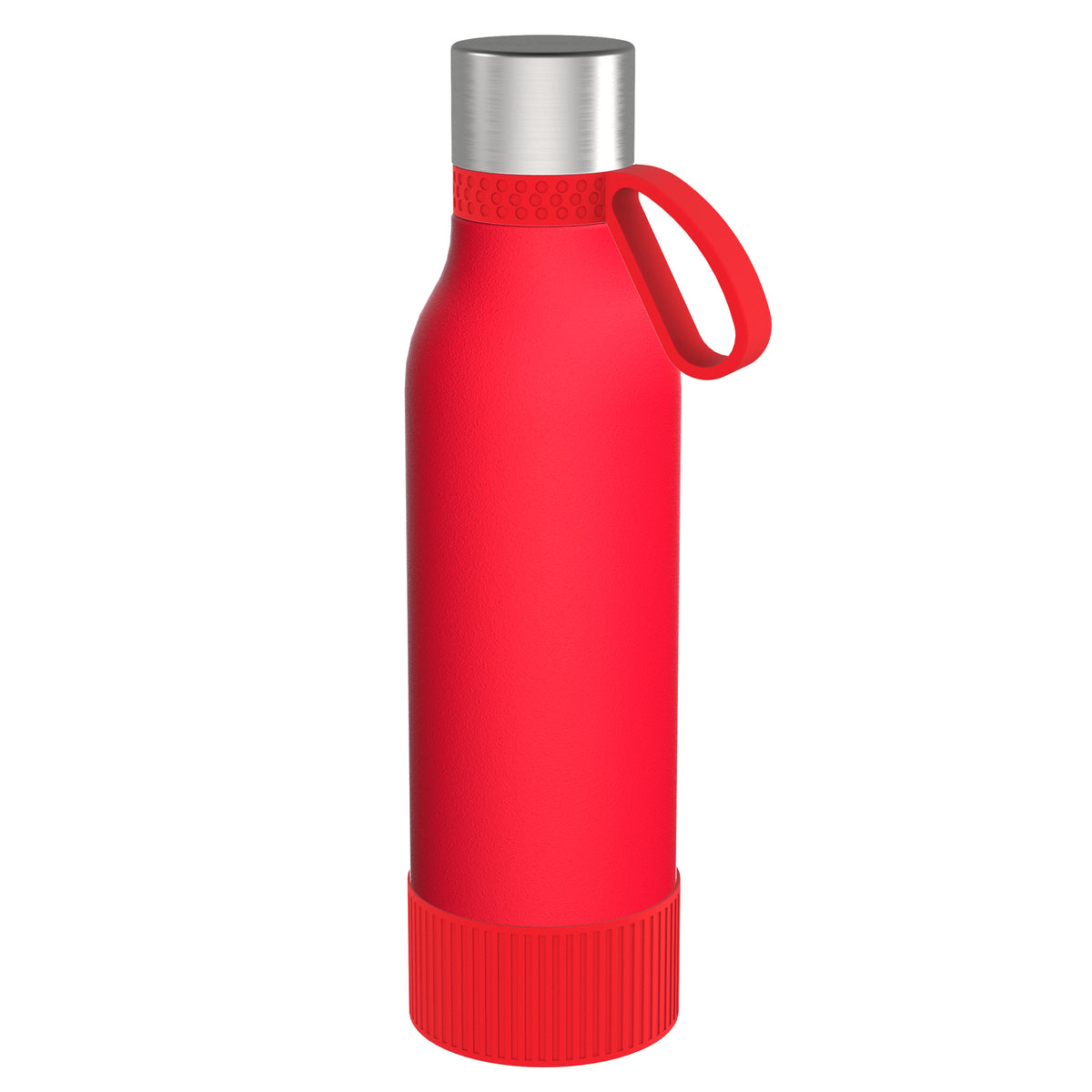 Flasche: rot, Ring: rot, Hülle: rot