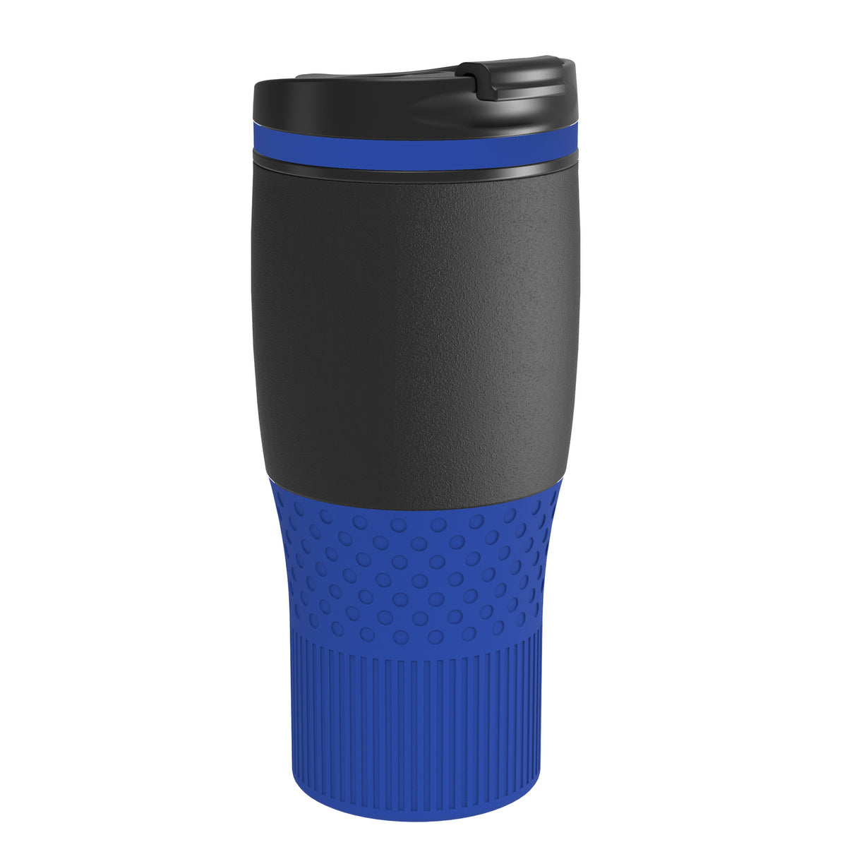 Becher: schwarz, Ring: blau, Hülle: blau