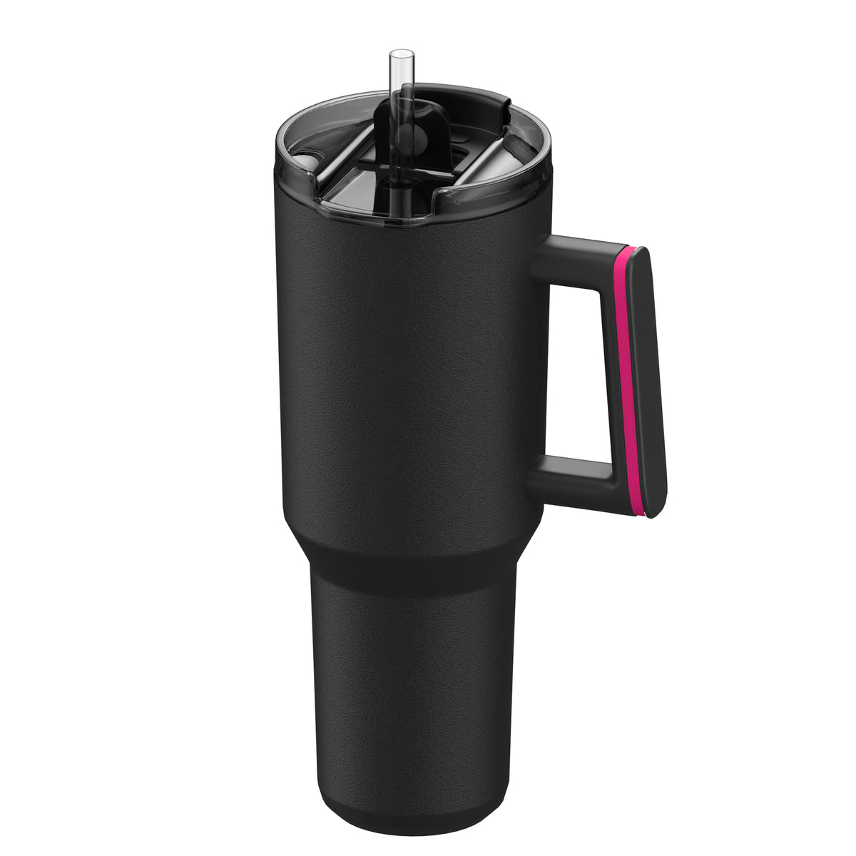 Becher: schwarz, Ring: magenta