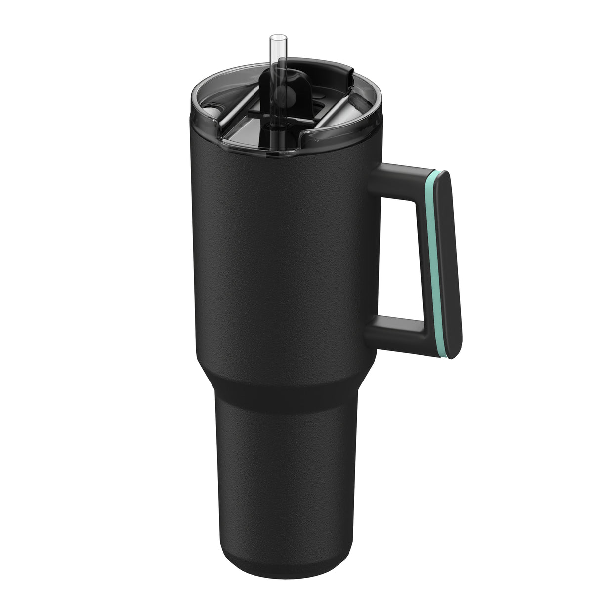 Becher: schwarz, Ring: mint