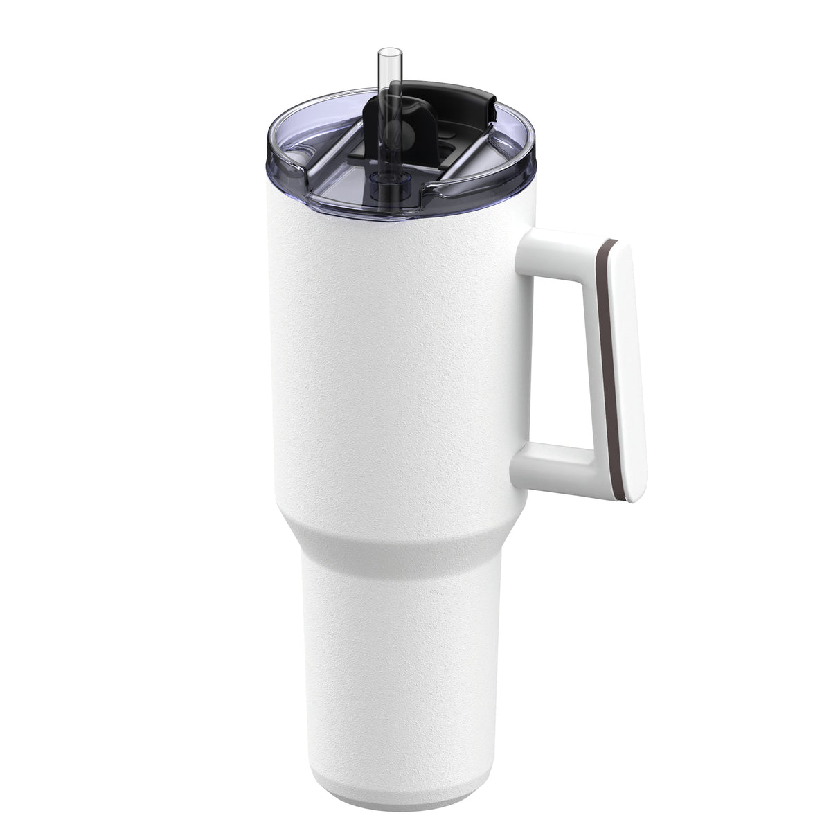 Becher: weiß, Ring: braun