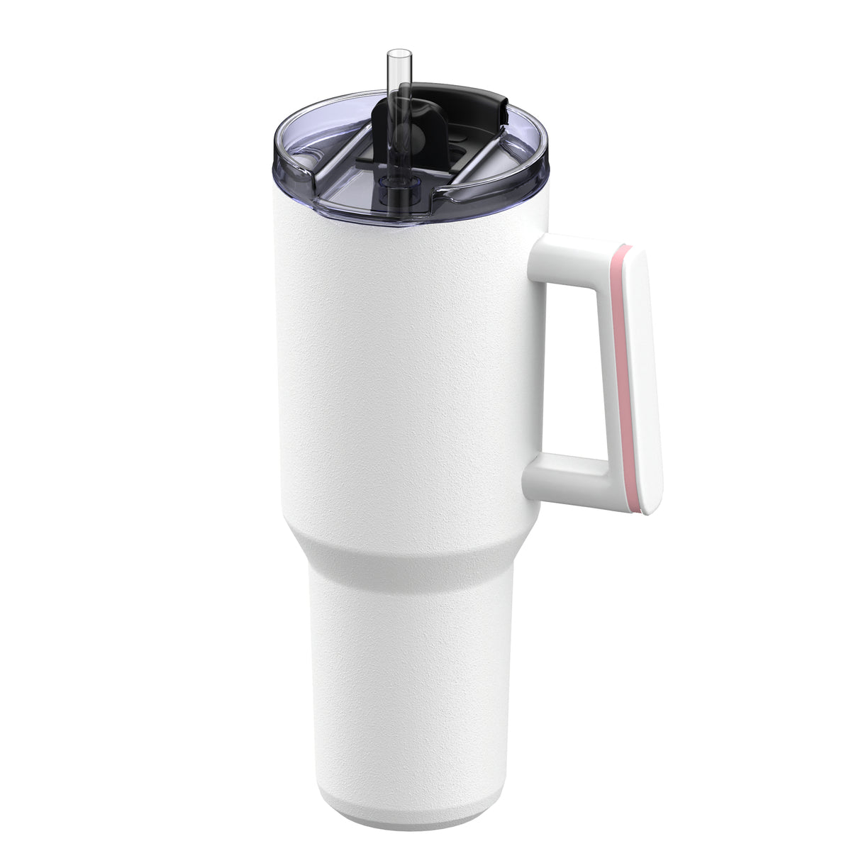 Becher: weiß, Ring: hellmagenta