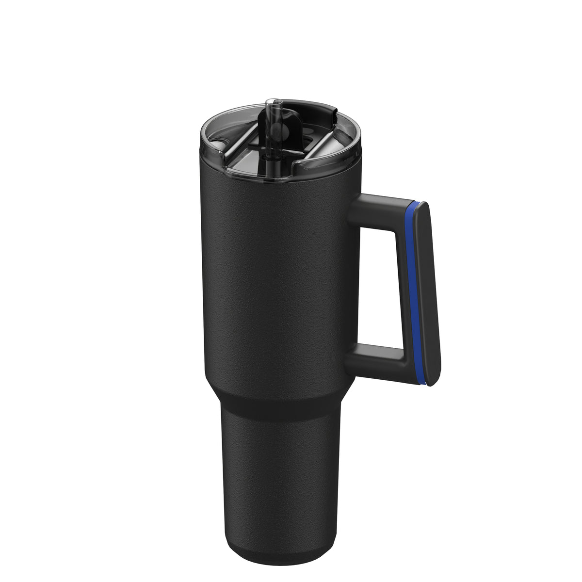 Becher: schwarz, Ring: blau