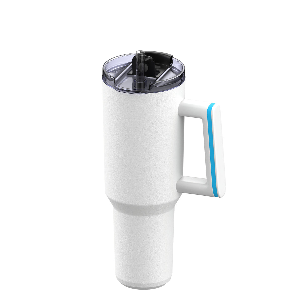 Becher: weiß, Ring: cyan
