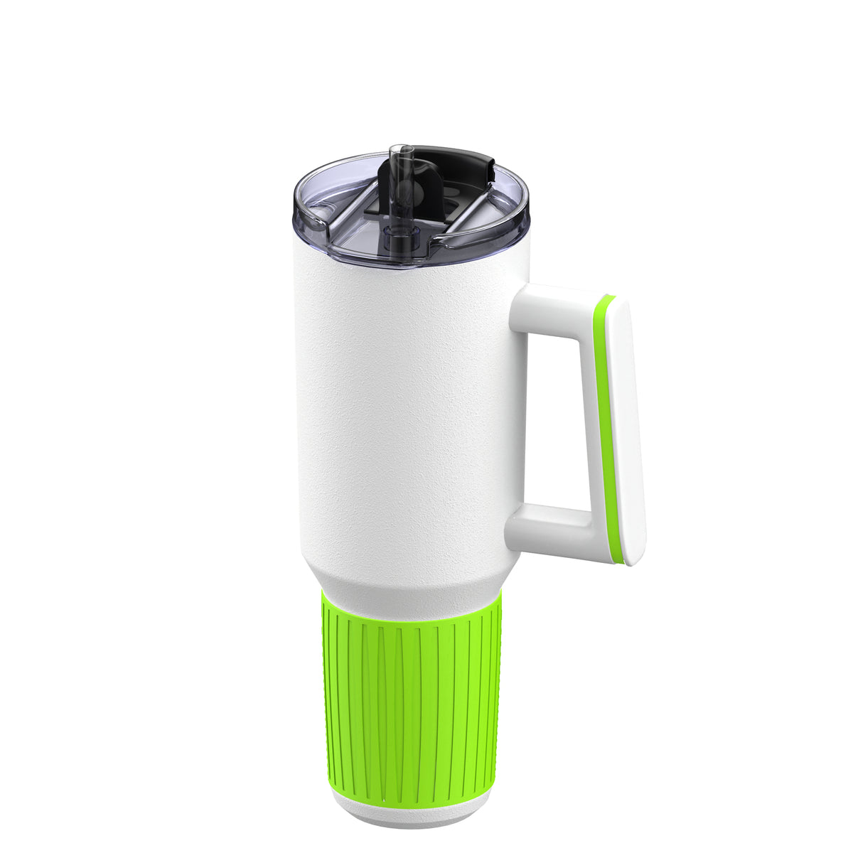 Becher: weiß, Ring: hellgrün, Hülle: hellgrün