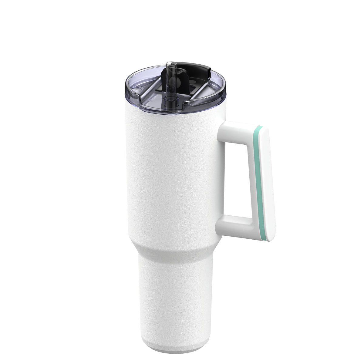 Becher: weiß, Ring: mint