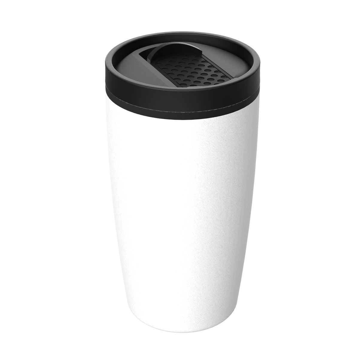 Becher: weiß, Ring: schwarz