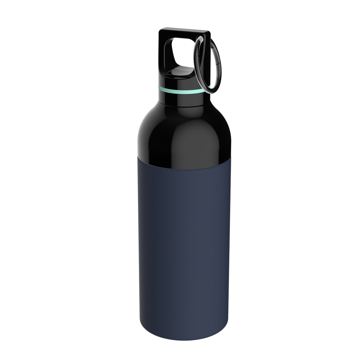 Flasche: blau, Ring: mint