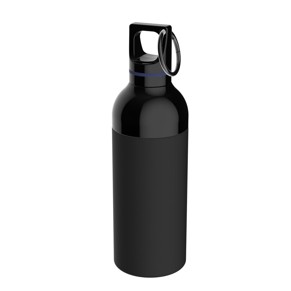 Flasche: schwarz, Ring: dunkelblau