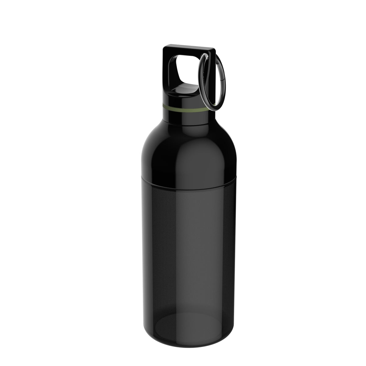 Flasche: schwarz, Ring: olivgrün