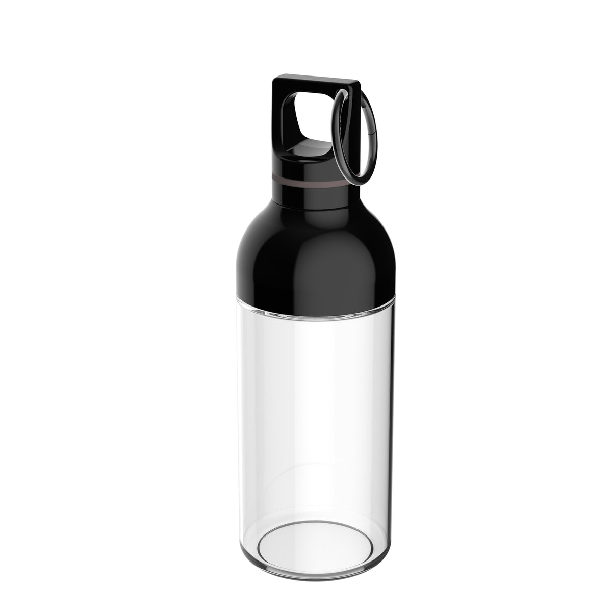 Flasche: transparent, Ring: braun