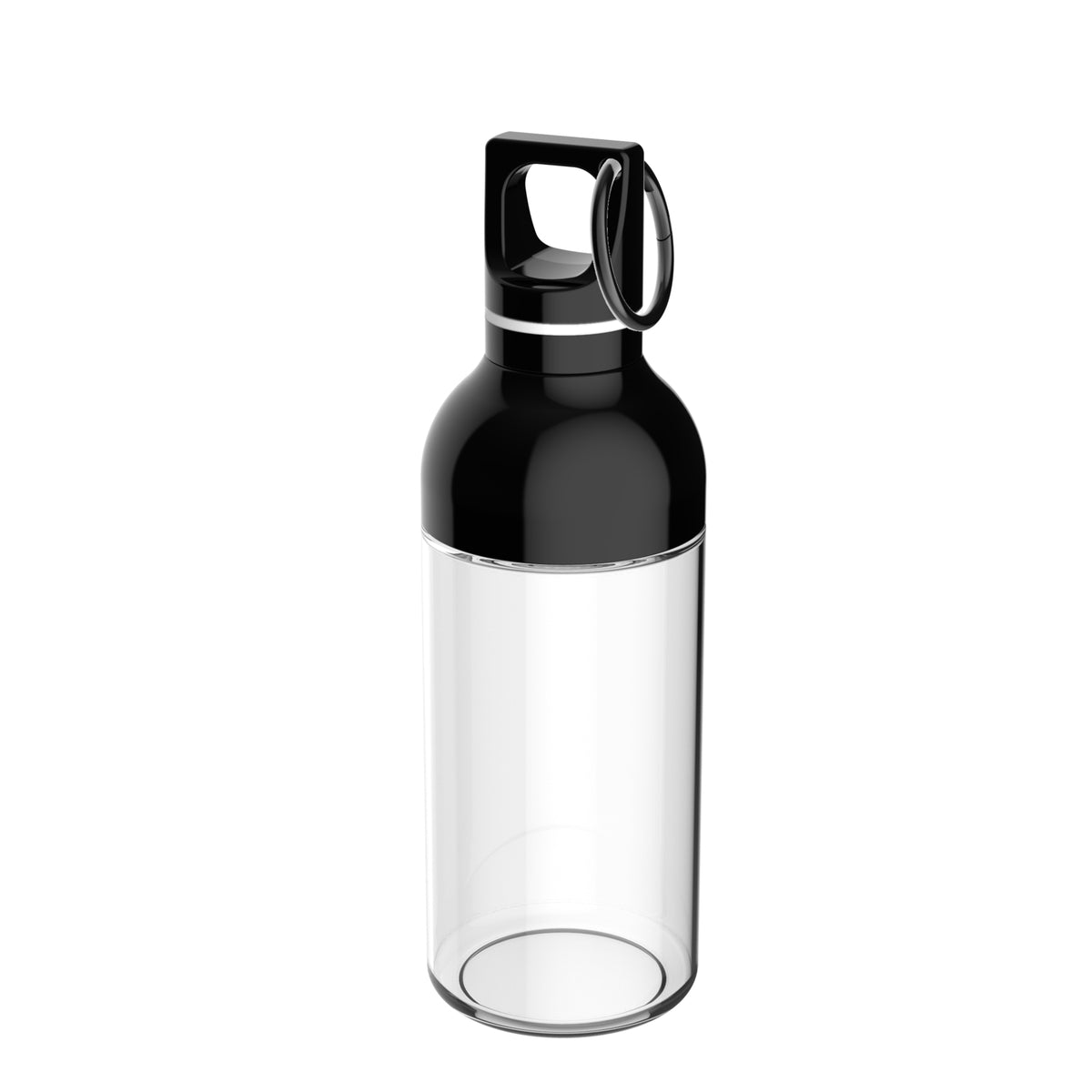 Flasche: transparent, Ring: weiß