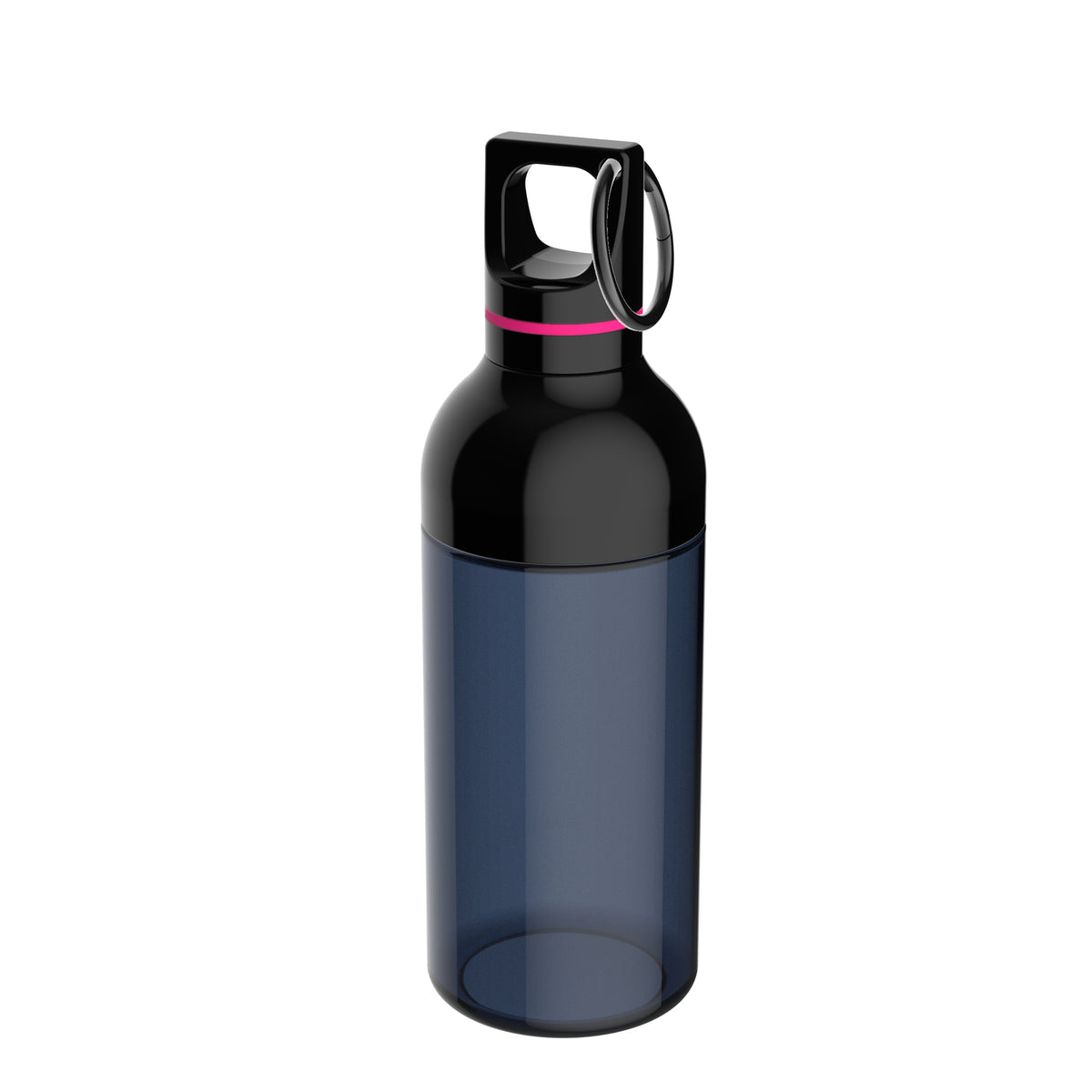 Flasche: blau, Ring: magenta