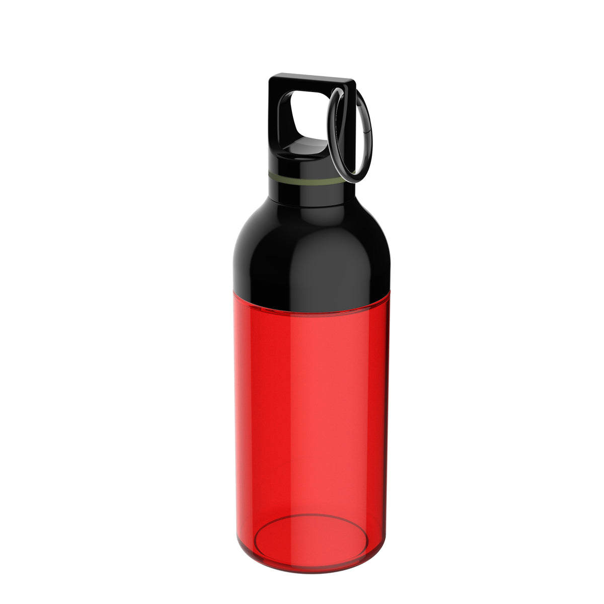 Flasche: rot, Ring: olivgrün