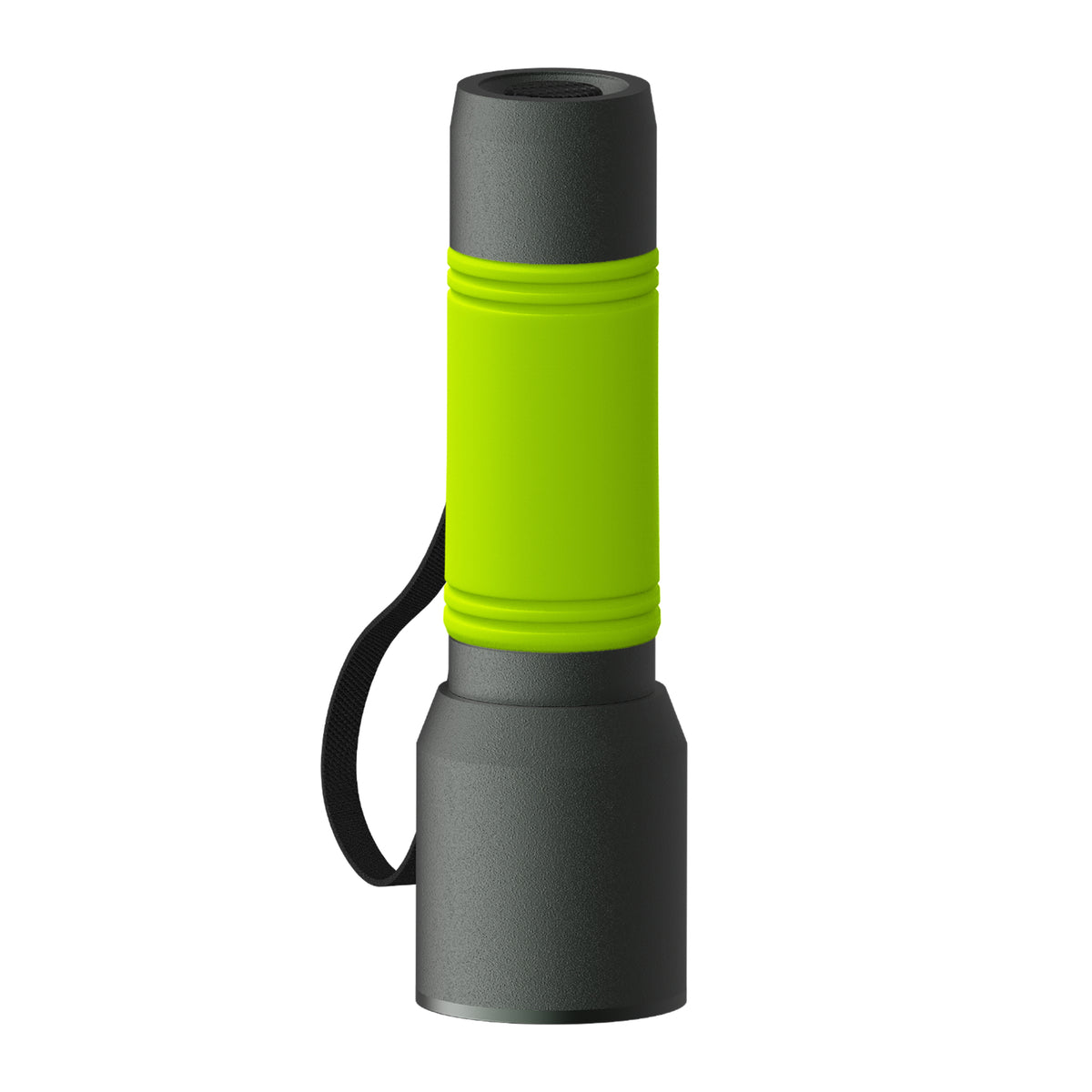 Taschenlampe: grau, Hülle: hellgrün