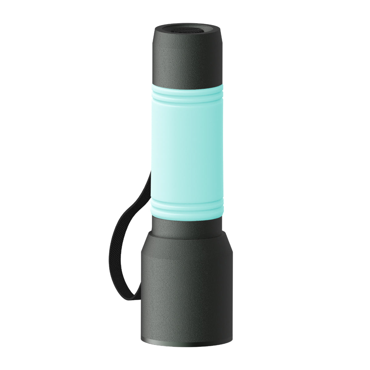 Taschenlampe: grau, Hülle: mint