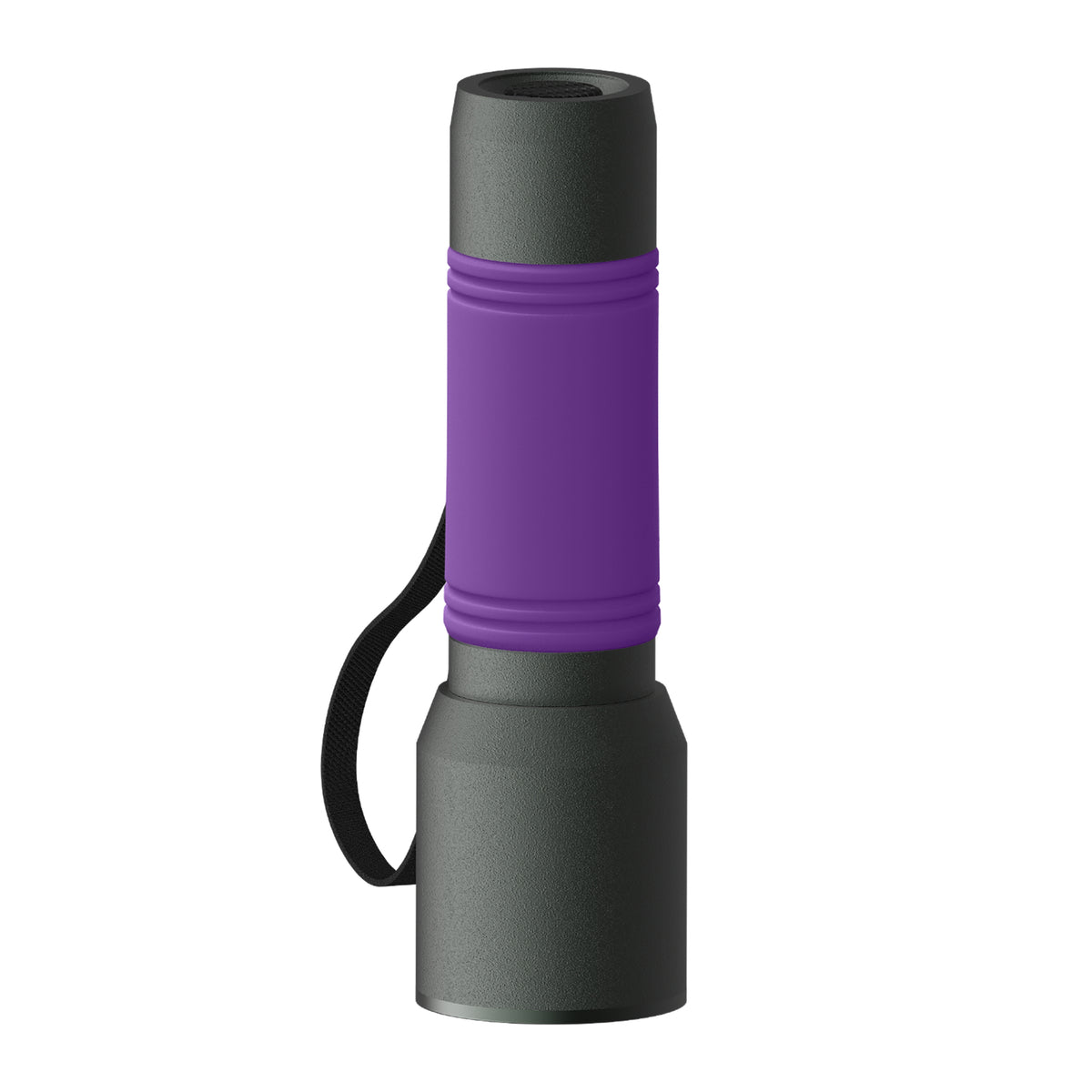 Taschenlampe: grau, Hülle: lila