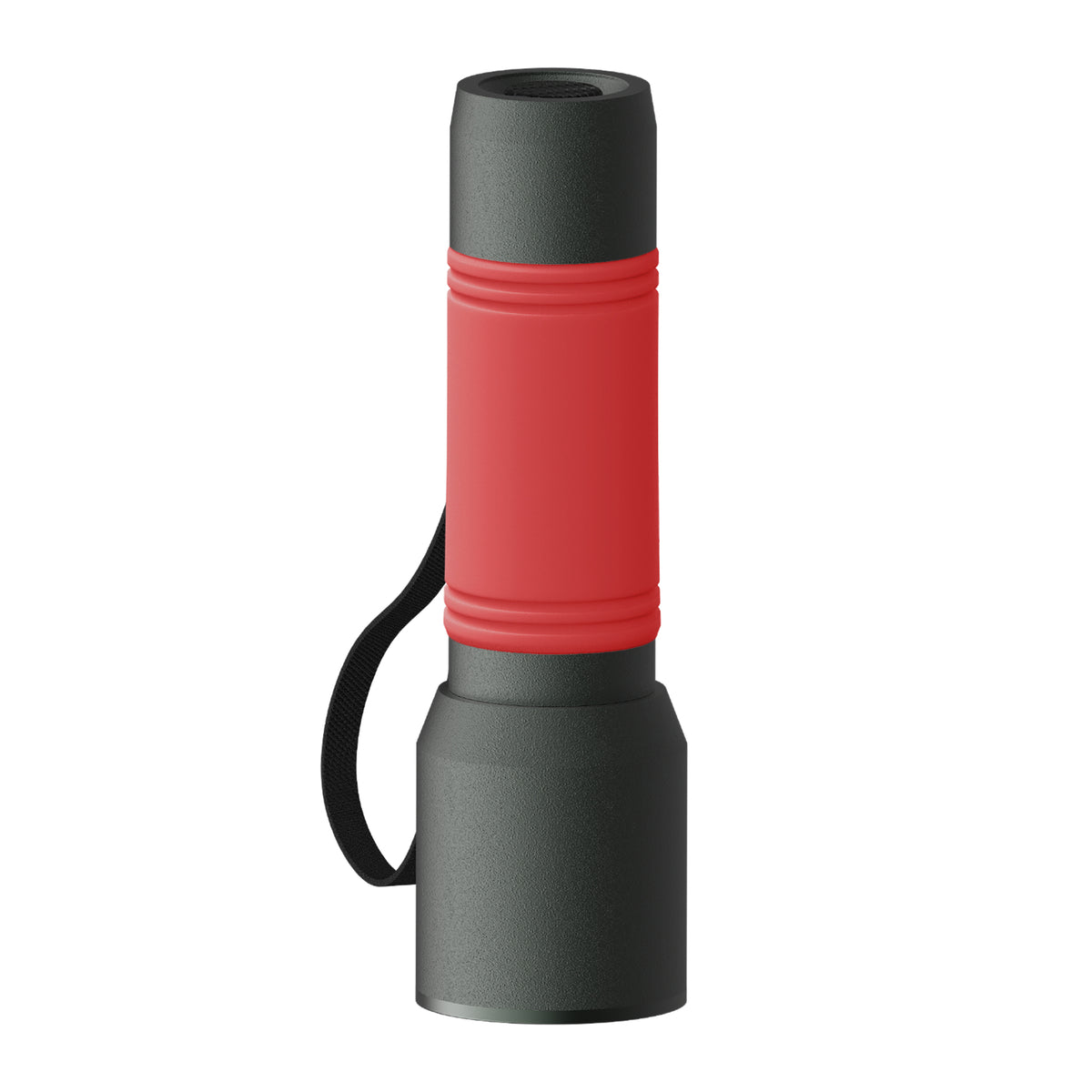 Taschenlampe: grau, Hülle: rot