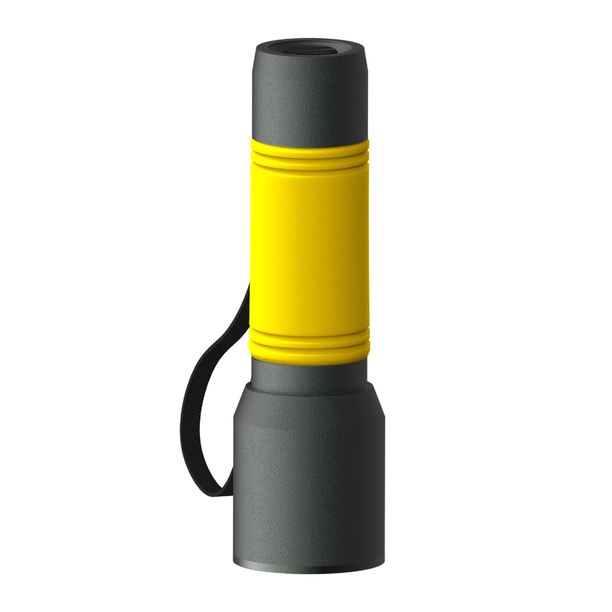 Taschenlampe: grau, Hülle: gelb