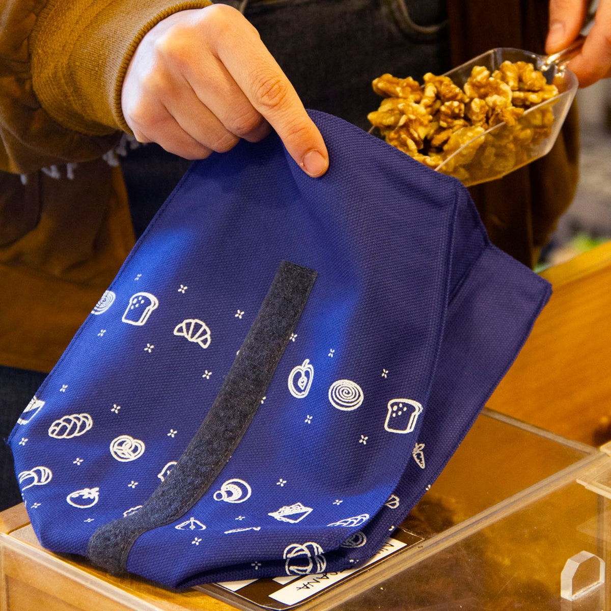 Snackbeutel mit frische Inlay blau