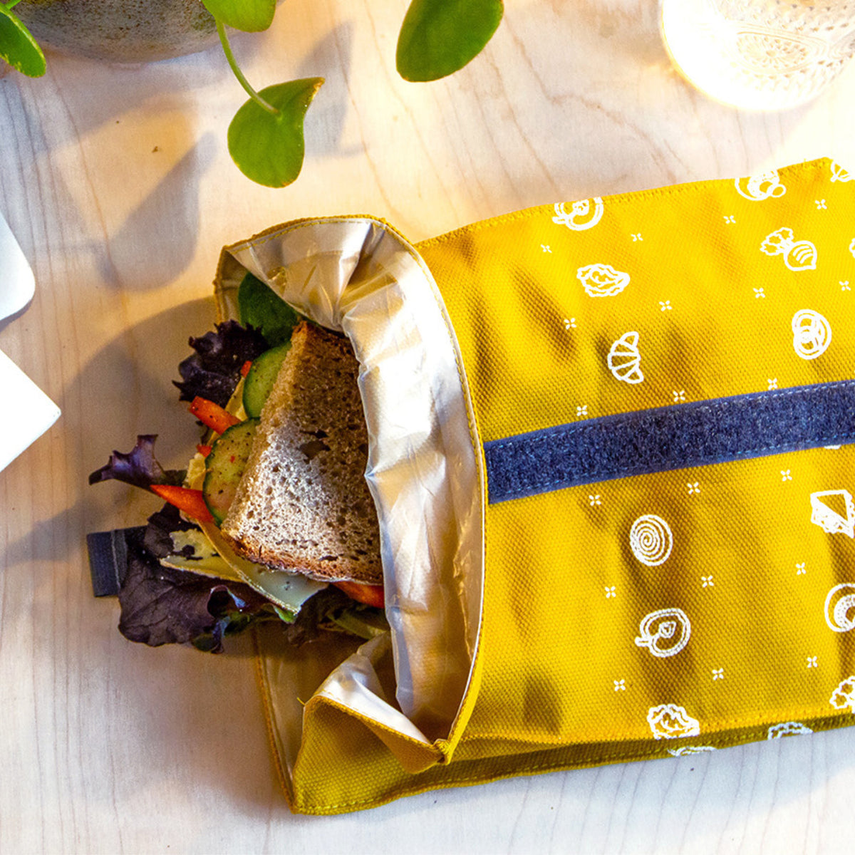 Snackbeutel mit frische Inlay gelb