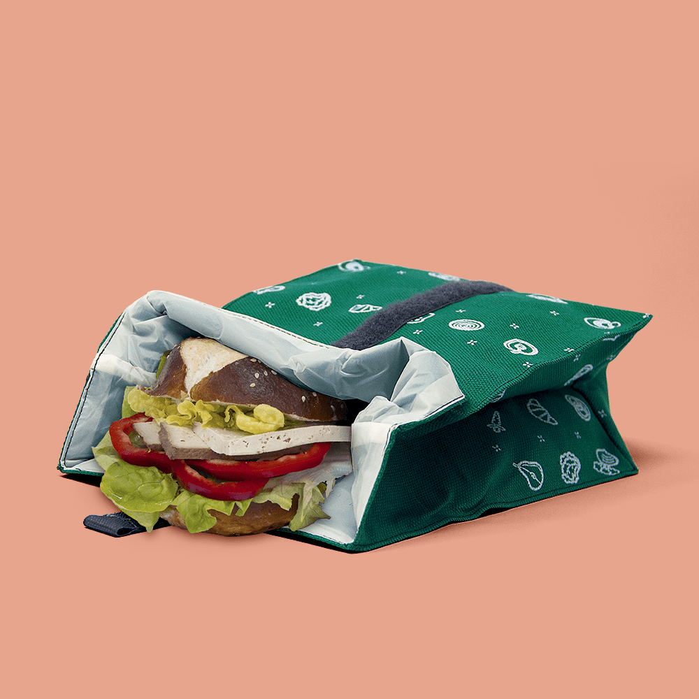 Snackbeutel mit frische Inlay grün