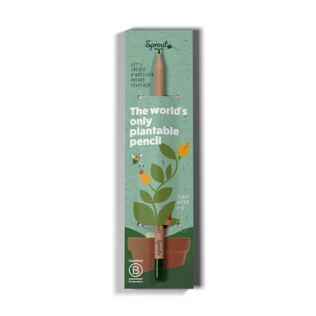 Sprout Bleistift mit Samen und Notizblock