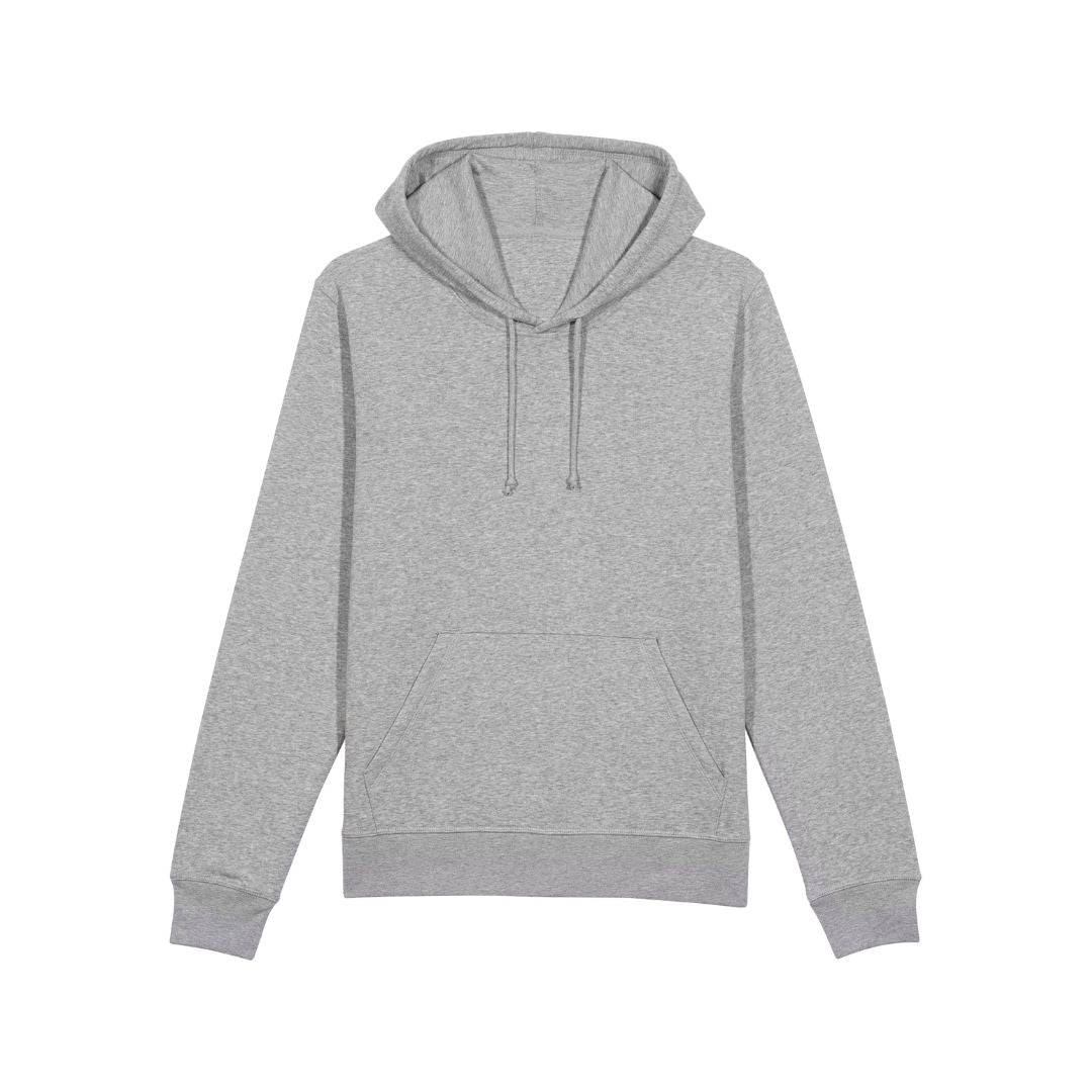Unisex Hoodie in grau.