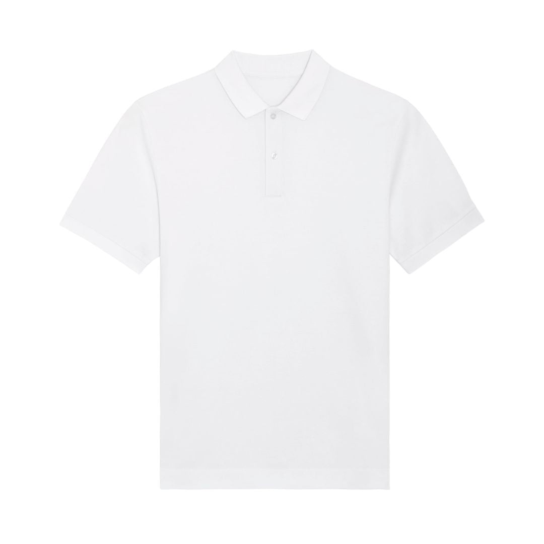 Unisex Poloshirt in Weiß.