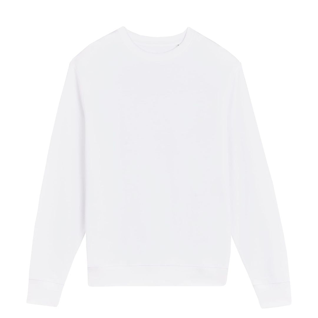 Unisex Sweatshirt in Weiß.