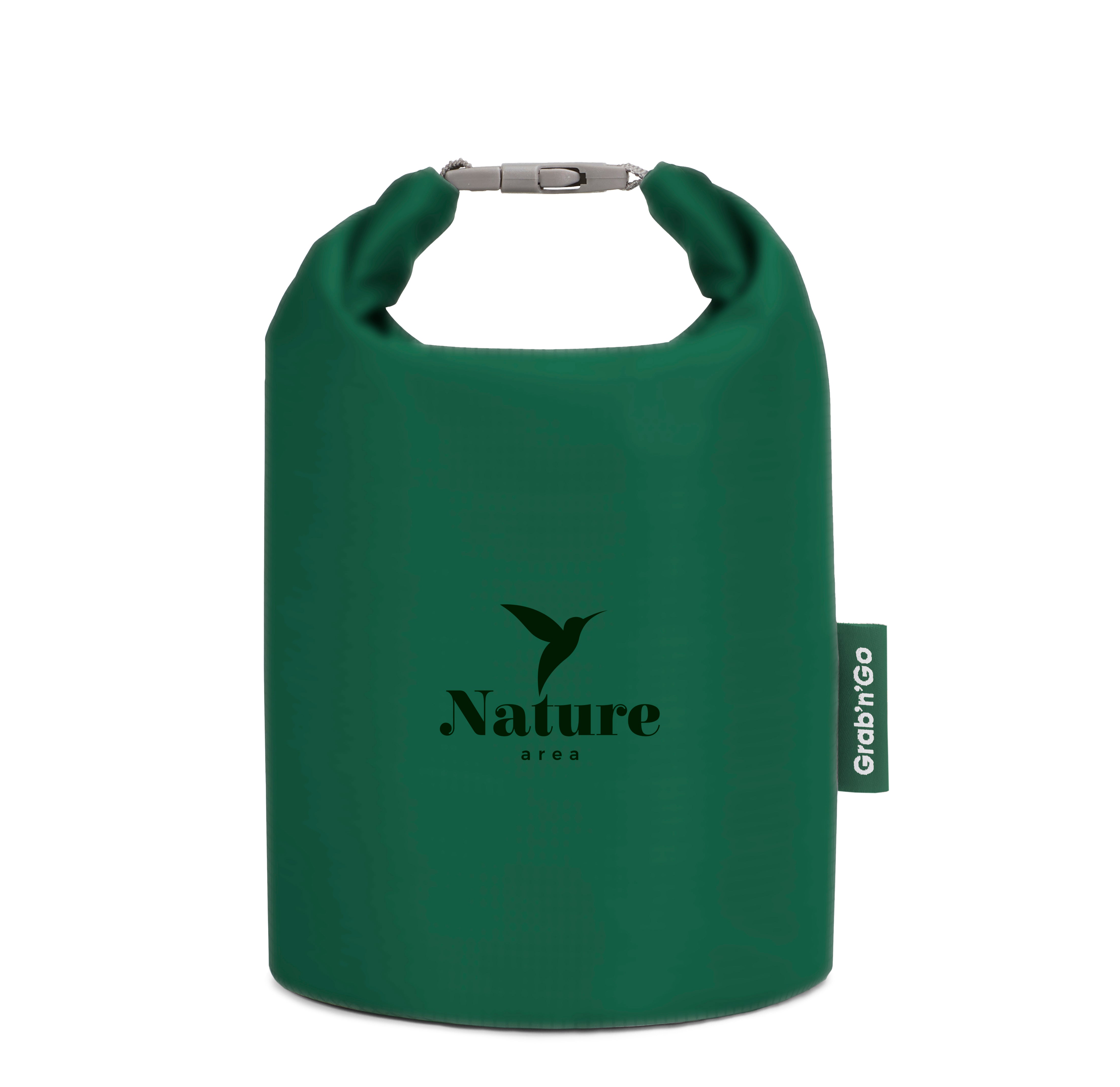 Dunkelgrüne wasserdichte Tragetasche