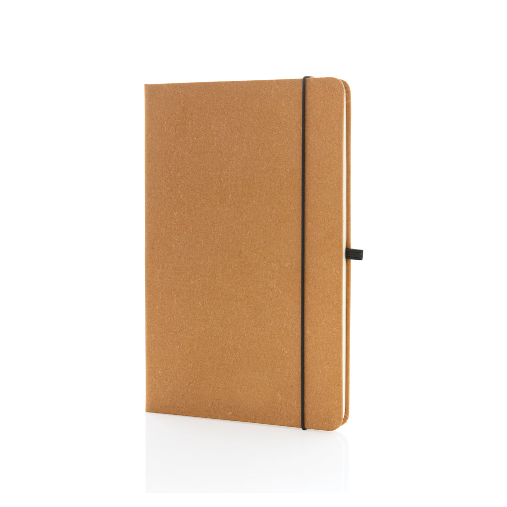 A5 Hardcover Notizbuch aus GRS recyceltem PU – braun