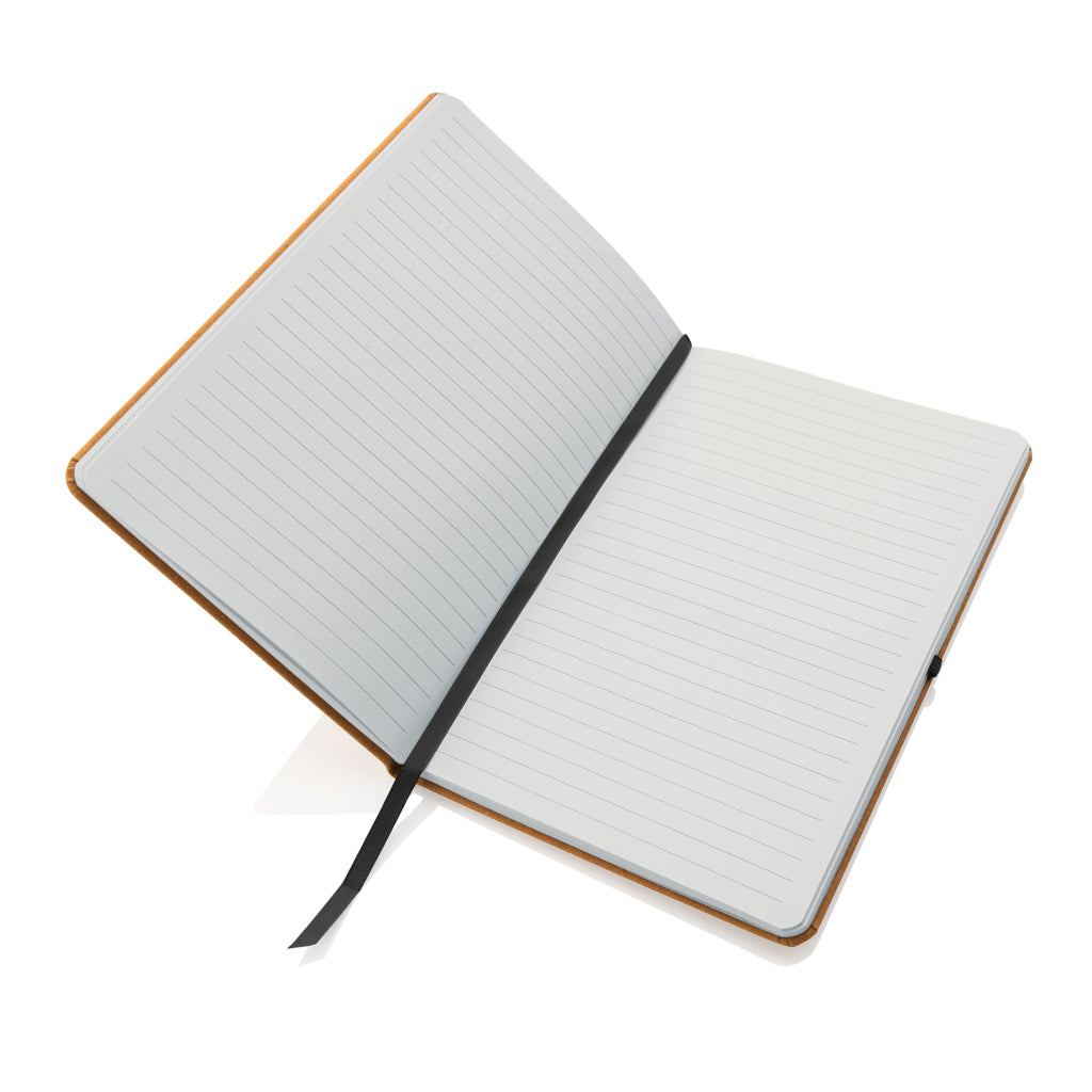 A5 Hardcover Notizbuch aus GRS recyceltem PU – braun