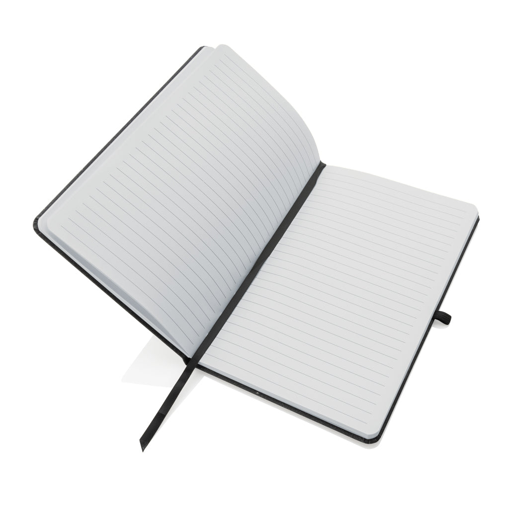 A5 Hardcover Notizbuch aus GRS recyceltem PU – grau