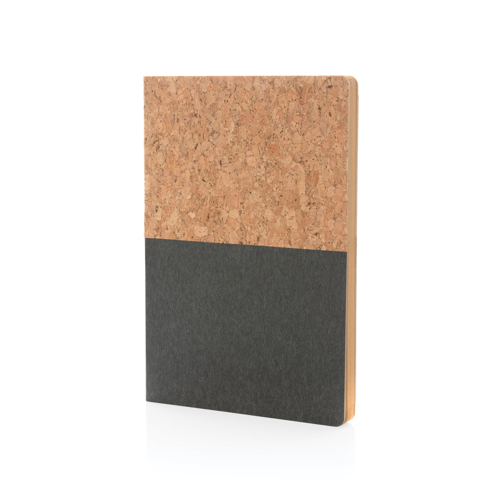 A5 Kork & Kraft Notizbuch – schwarz