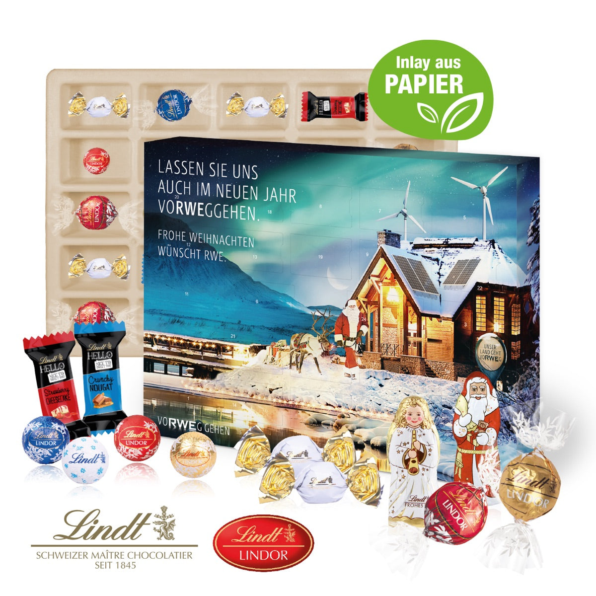 Adventskalender Lindt Premium Selection, Inlay aus Papier