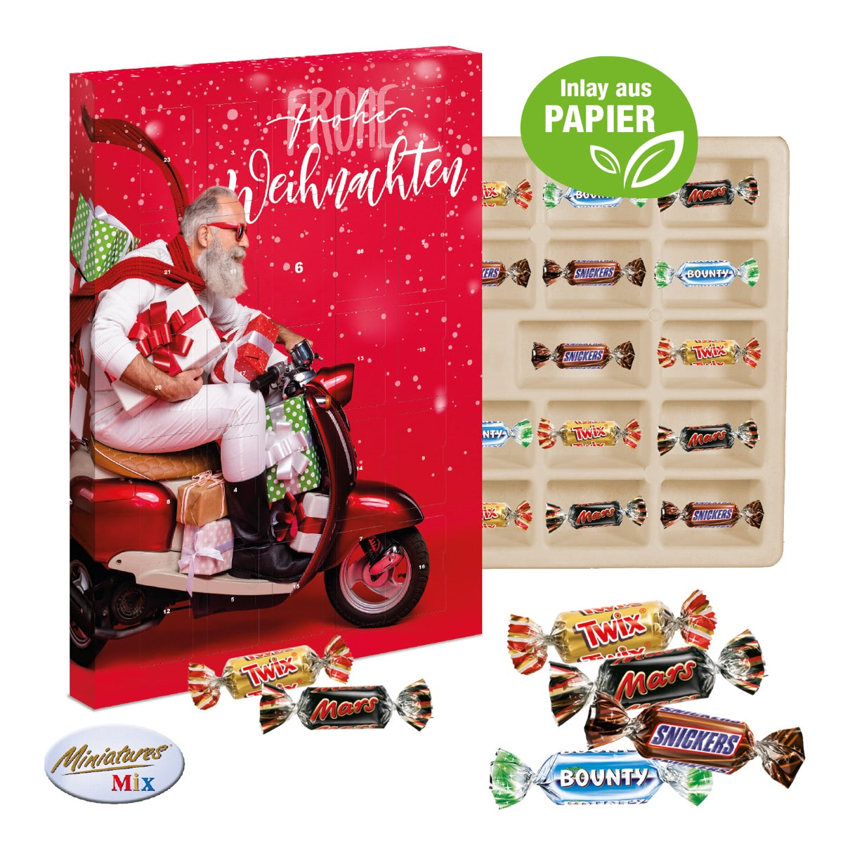 Adventskalender Mars Miniatures Mix, Inlay aus Papier