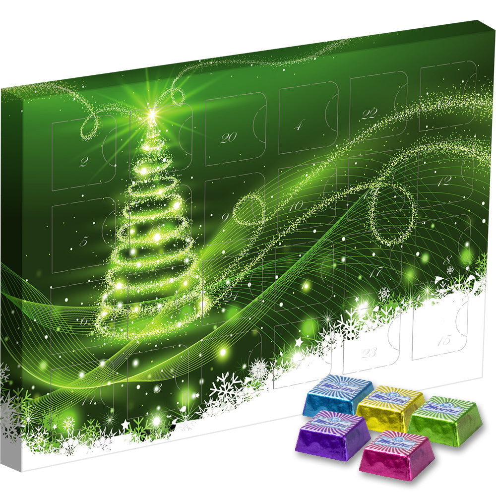 Adventskalender Midi mit Schokolade und Marzipan – Schoko Eiskonfekt, ca. 264 g