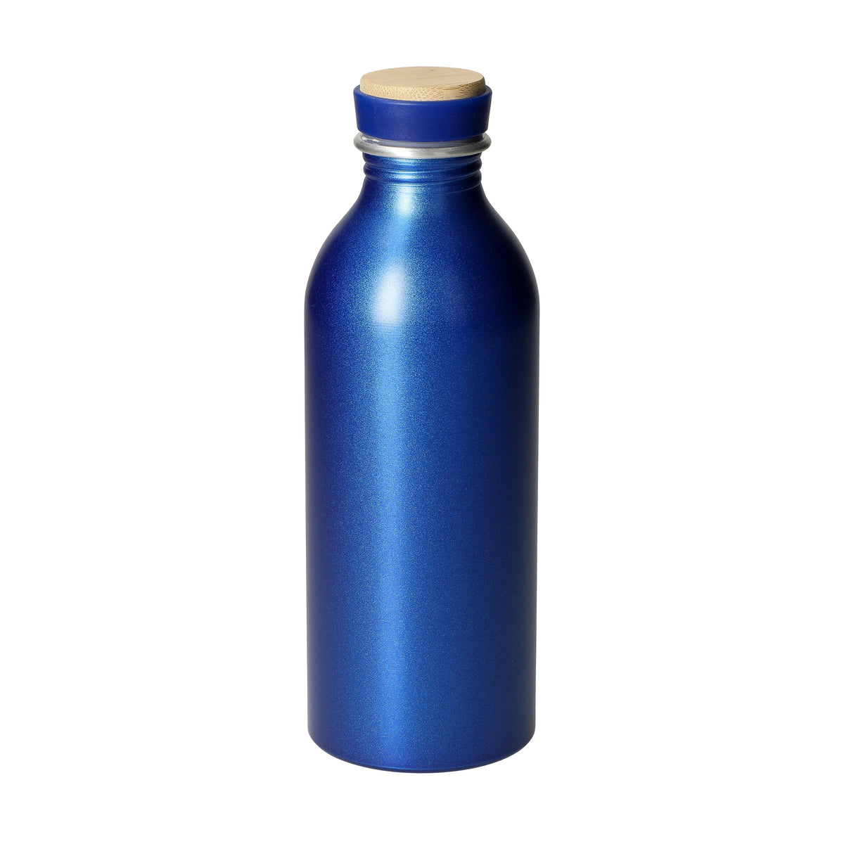 Aluminiumflasche „Breeze“, 650 ml – Blau / Natur