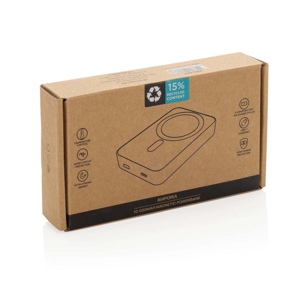 Amporia 10.000mAh magnetische Powerbank aus RCS rec. ABS