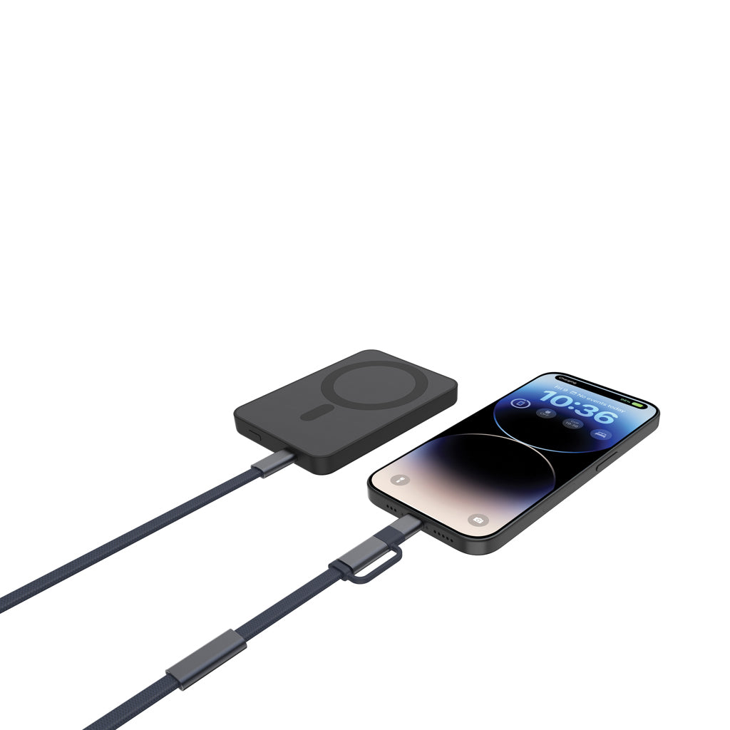 Arc RCS 60W 120cm 2-in-1 Schnellladekabel – blau