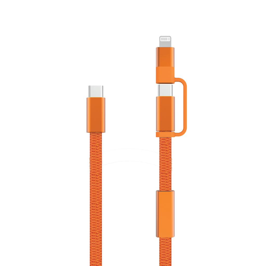 Arc RCS 60W 120cm 2-in-1 Schnellladekabel – orange