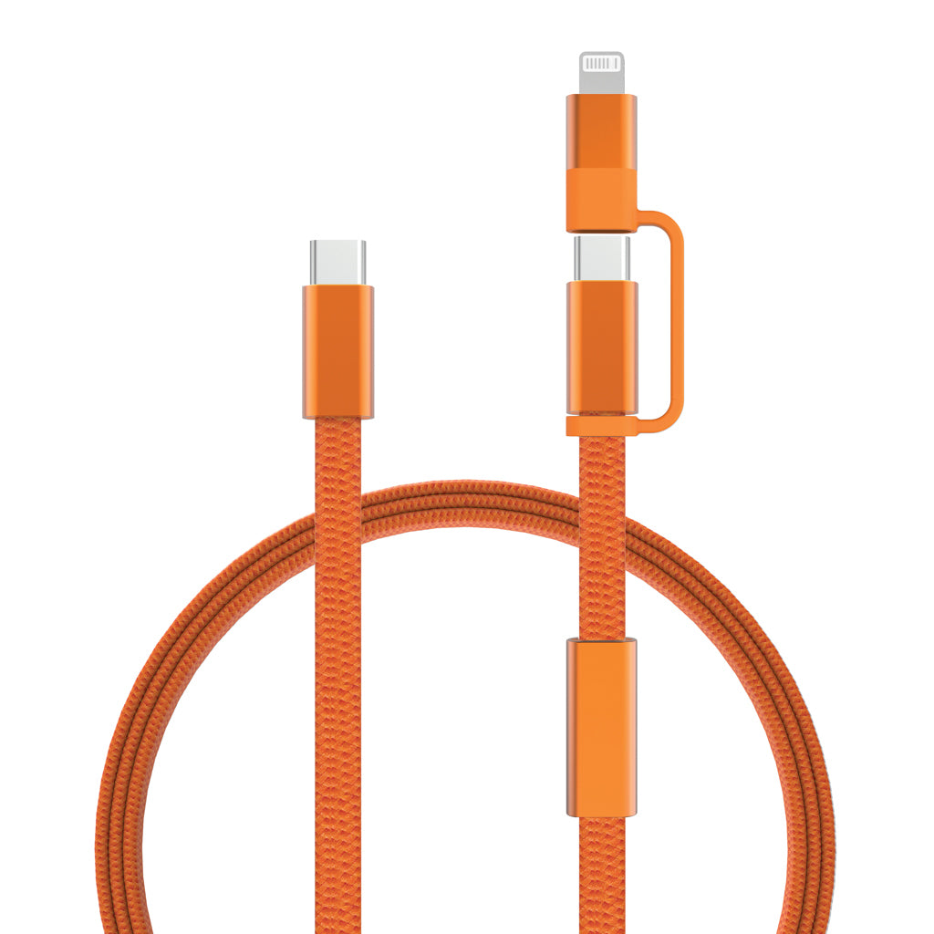 Arc RCS 60W 120cm 2-in-1 Schnellladekabel – orange