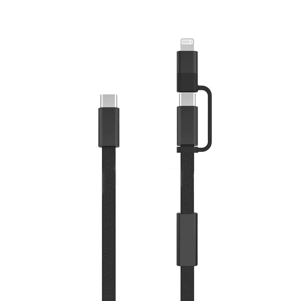 Arc RCS 60W 120cm 2-in-1 Schnellladekabel – schwarz
