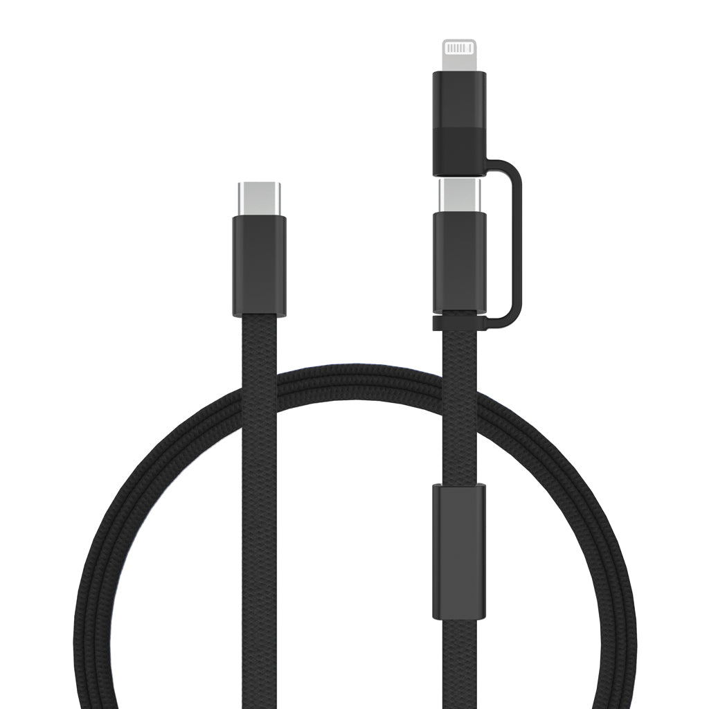 Arc RCS 60W 120cm 2-in-1 Schnellladekabel – schwarz