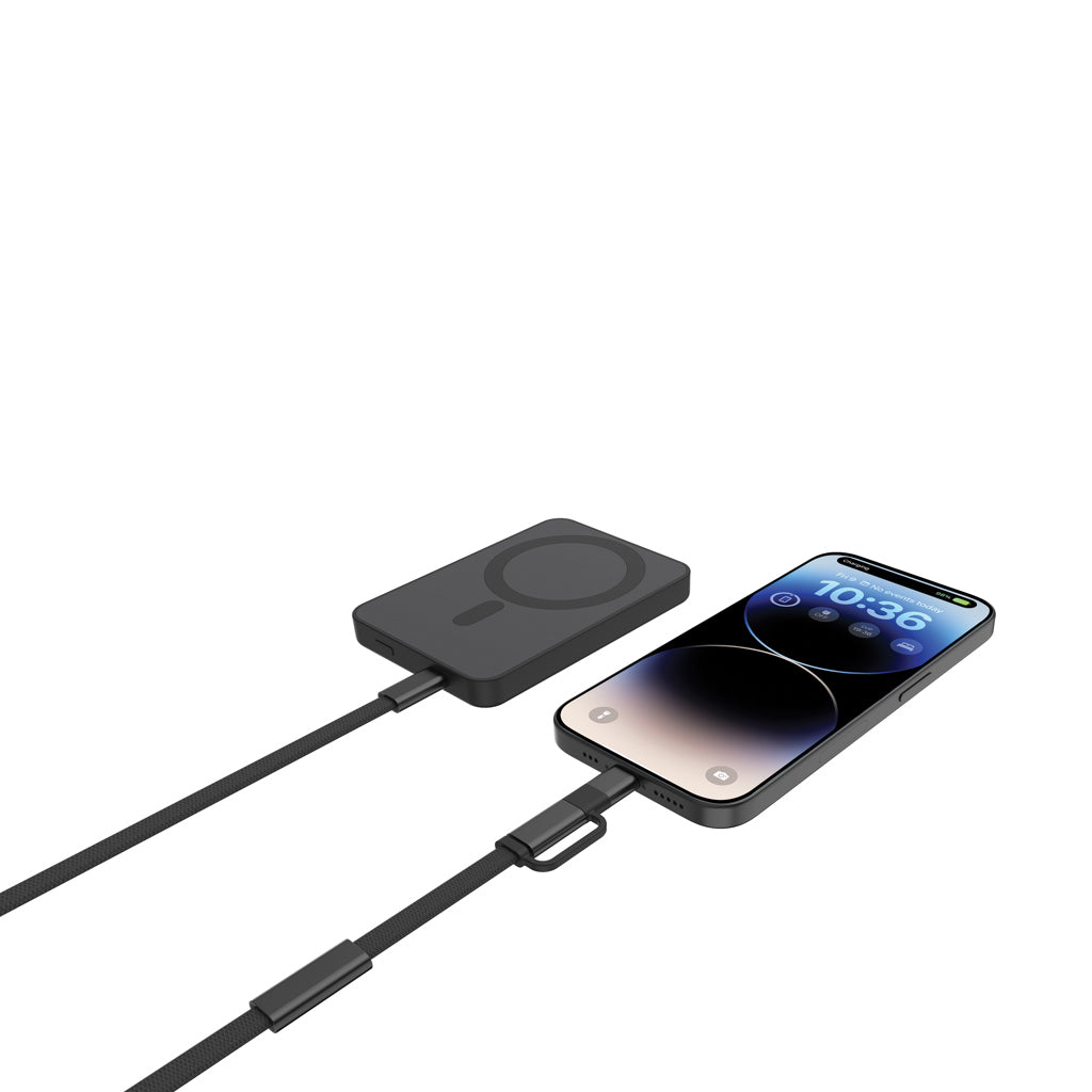 Arc RCS 60W 120cm 2-in-1 Schnellladekabel – schwarz