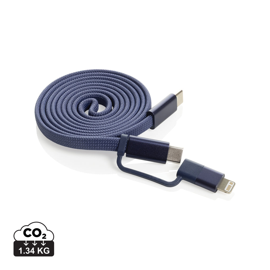 Arc ultradünnes 60W 2-in-1 Magnetkabel – blau