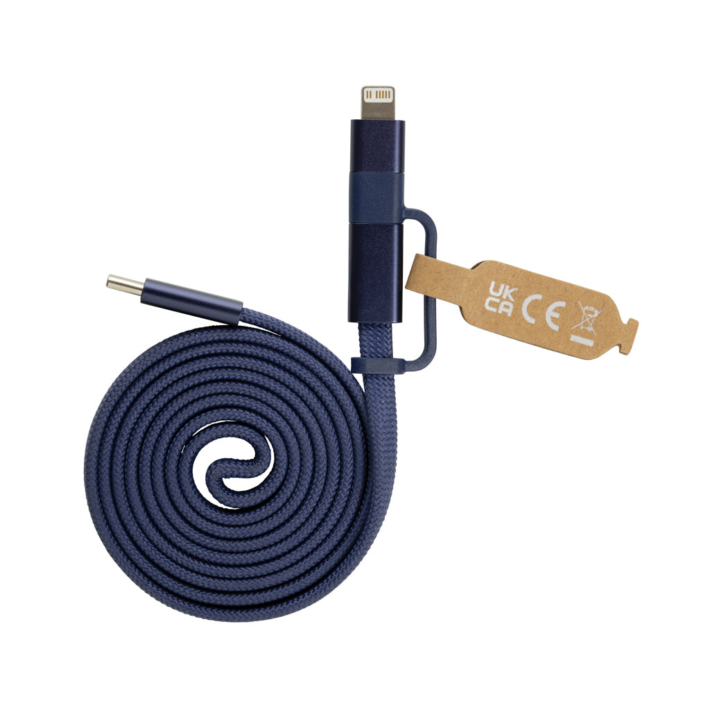 Arc ultradünnes 60W 2-in-1 Magnetkabel – blau